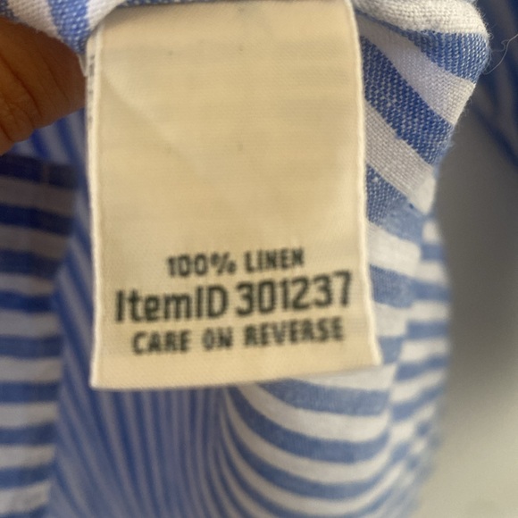 L.L. BEAN 100% LINEN XS LONG SLEEVE SHIRT-USED - Picture 3 of 4